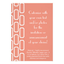 Melon and White Plaque Design Invitation