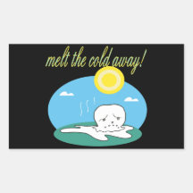 Melt The Cold Away Rectangle Sticker