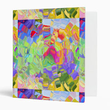 Melted Crayons 3 Ring Binders