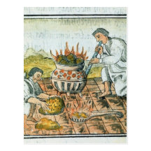 Melting and casting gold in the Aztec empire Postcard
