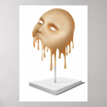 Melting Face on Stand Print