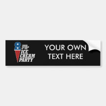 Member of the Ice Cream Party -.png Bumper Stickers