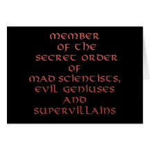 Member of the Secret Order greeting cards