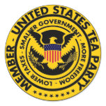 Member: United States Tea Party Round Stickers