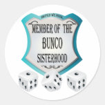membre de la fraternité de bunco adhésif rond