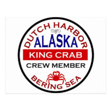 Membre d'équipage d'Alaska limule de port néerland Cartes Postales