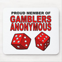 Membre fier des joueurs anonymes tapis de souris