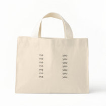 mememememememe, youyouyouyouyouyouyou canvas bags