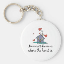 Memere's Home is Where the Heart is Keychain
