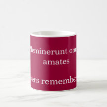 Meminerunt omnia amates coffee mugs