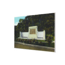 Memorial Bas Relief of the Compact Signing Gallery Wrapped Canvas