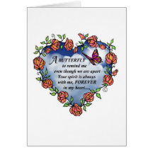 Memorial Butterfly Poem Card