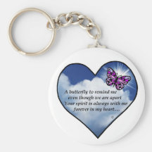 Memorial Butterfly Poem Keychain