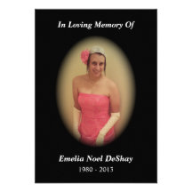 memorial card (black)