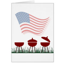 Memorial Day Barbeque Cookout. Greeting Card