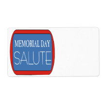 Memorial Day Salute Labels