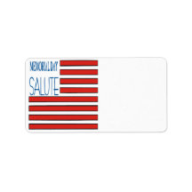 Memorial Day Salute Personalized Address Label