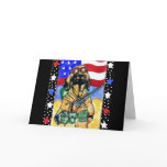Memorial Day Soldier Dachshund Greeting Card