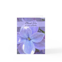 Memorial  Photo Thank You Note Card -- Lilacs