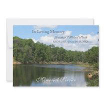 Memorial Service Lake Announcement Invitation