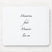 Memories fade - Black Mousepad