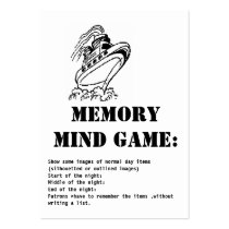memory mind game-Cruise ship Business Cards