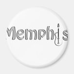 memphis blues fridge magnet