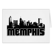 Memphis Skyline Greeting Cards