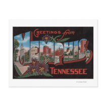 Memphis, Tennessee - Large Letter Scenes Postcard