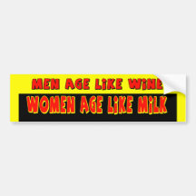 Men and Women Age Bumper Sticker