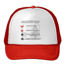 Men are like a deck of cards hats