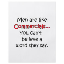 Men Are Like Commercials Personalized Flyer