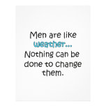 Men Are Like Weather Letterhead Template