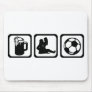 Men - Beer - Soccer Mouse Pad