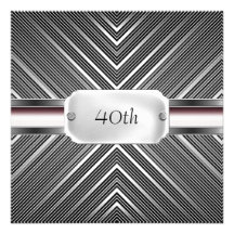 Men Birthday Party Invitation Metalic