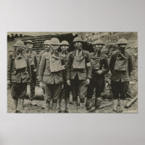 Men In Gas Mask WWI  Print