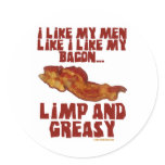 Men Like Bacon stickers