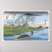 Men Poling Boats, Hiroshige, c. 1834-43 Print