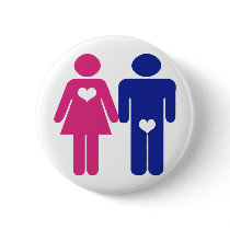 Men VS Women Novelty Fun Buttons