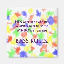 Men want me, women want, windows fear me purple refrigerator magnet