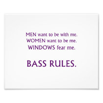 Men want me, women want, windows fear me purple photographic print