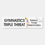 Menace SUPÉRIEURE de triple de gymnastique (w) Adhésif Pour Voiture