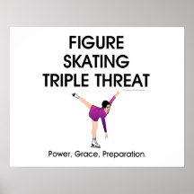 Menace SUPÉRIEURE de triple de patinage artistique Poster