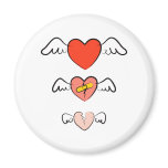 Mended heart fridge magnets