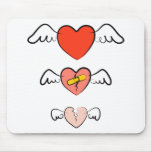 Mended heart mouse mat