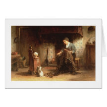 Mending the Nets (oil on panel) Cards