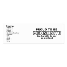 Mennonite Pride Funny Profile Card Humour Business Card Templates