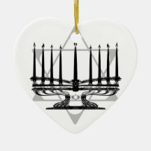 Menorah and Star I Christmas Tree Ornament