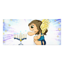 Menorah Angel Personalized Rack Card