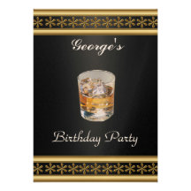 Men's Birthday Party  Invitation
